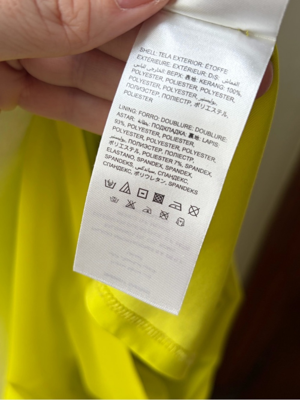 Bebe Neon Yellow Asymmetrical Maxi Skirt Sheer Overlay High Low Size 6 - Picture 10 of 10